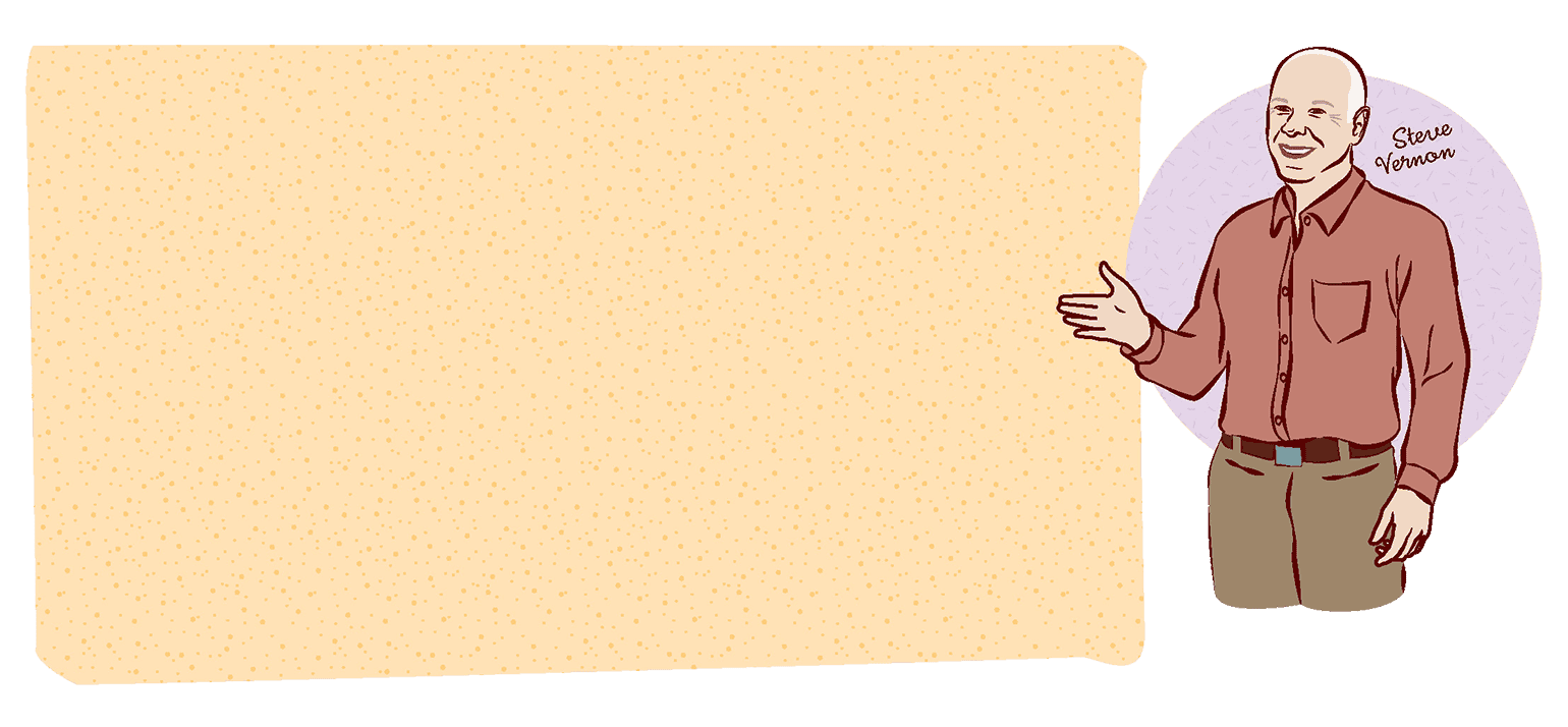 About Steve Vernon  background illustration